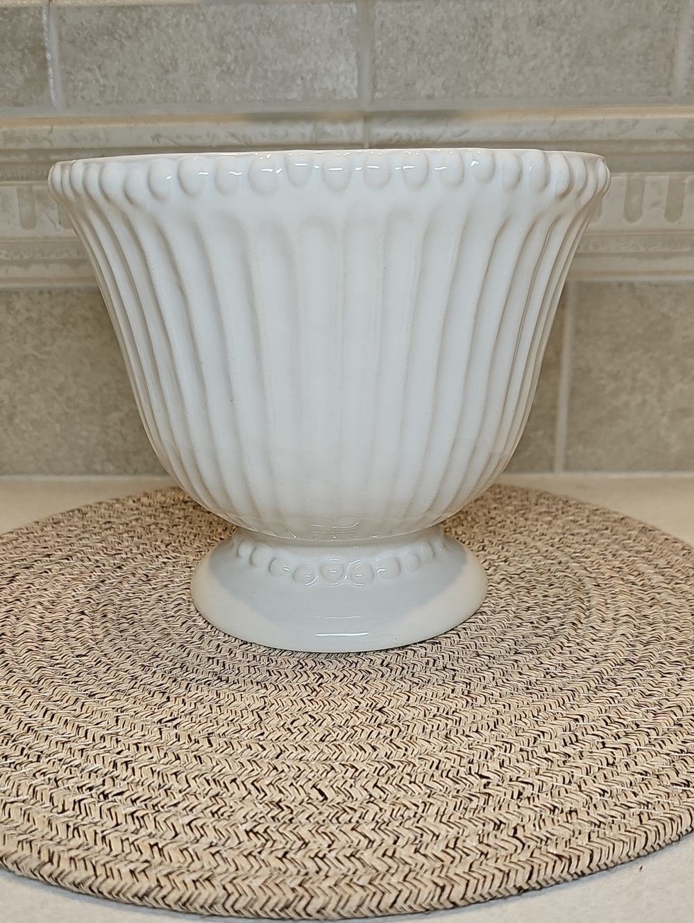 Beaded Ceramic Planter Ivory-Threshold